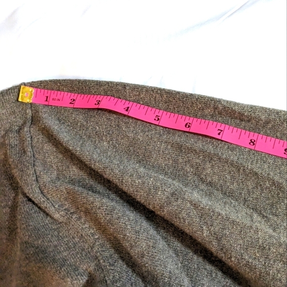 Eddie Bauer Cashmere Cotton Blend Brown Quarter Zip Sweater Men's Size Tall XL - Picture 11 of 16